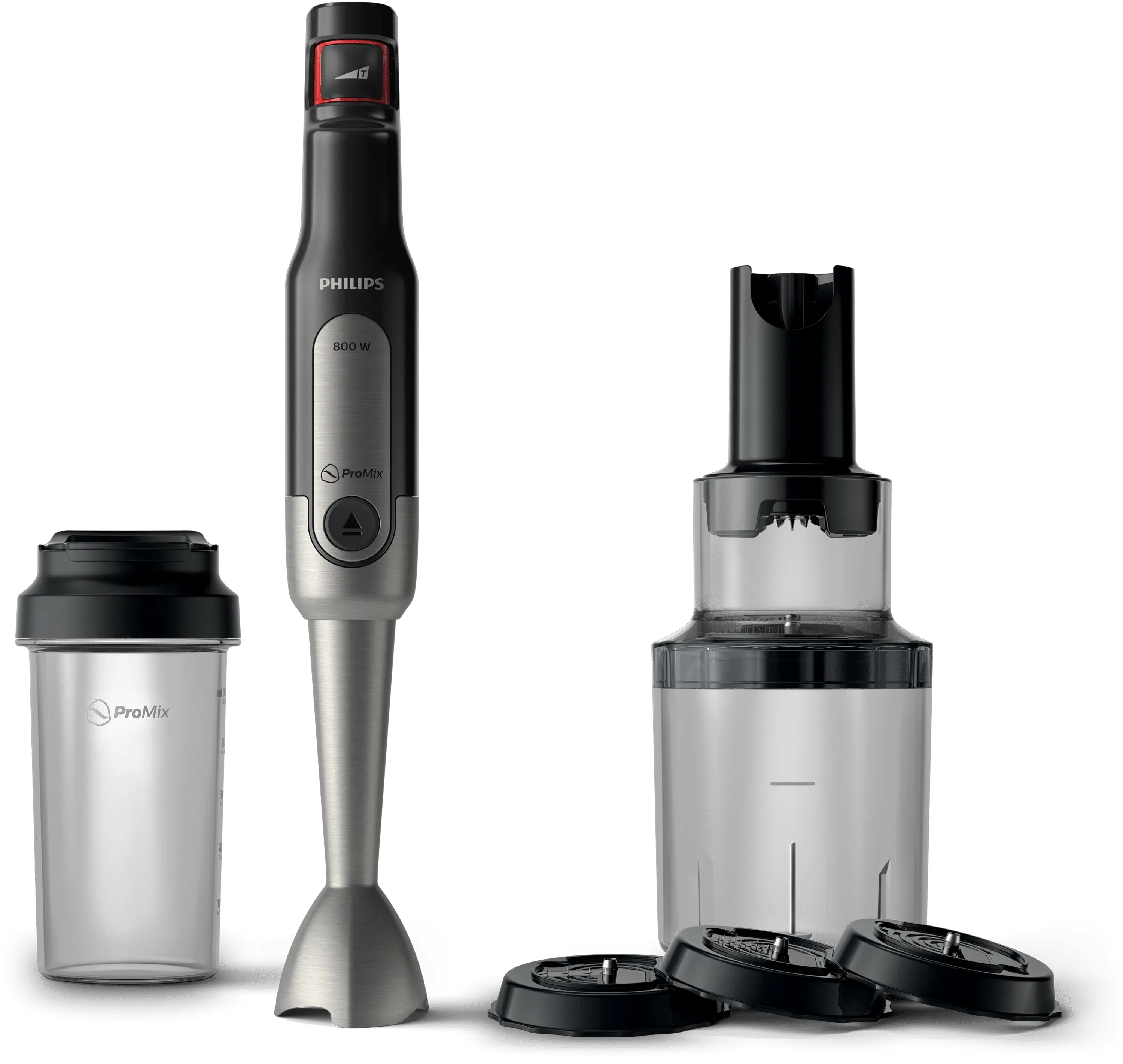 Philips Viva Collection ProMix HR2656/90 800 W 0,5 l -sauvasekoitinsarja, musta, harjattu ruostumaton ter&auml;s