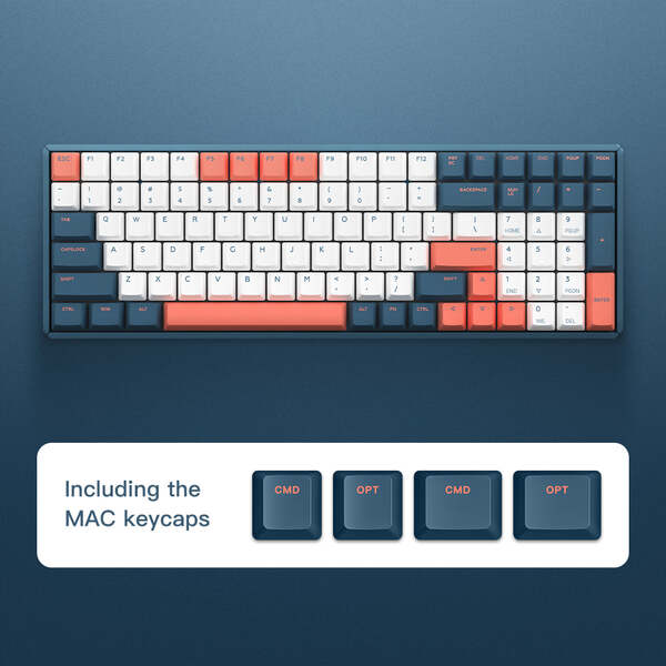 Iqunix F97 Coral Sea Wireless RGB Cherry Silent Red - gaming keyboard Iqunix F97 Coral Sea Wireless RGB Cherry Silent Red - gaming keyboard
