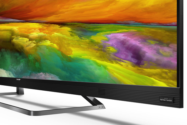Sharp 65&quot; UHD Quantum Dot, Black Frameless Android smart TV