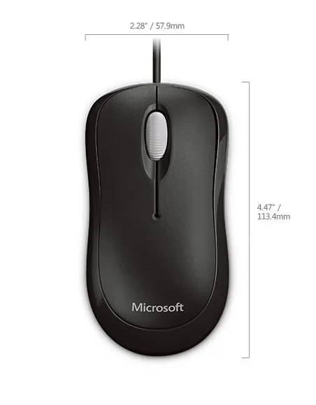 Microsoft Basic Optical Mouse - mouse, Black