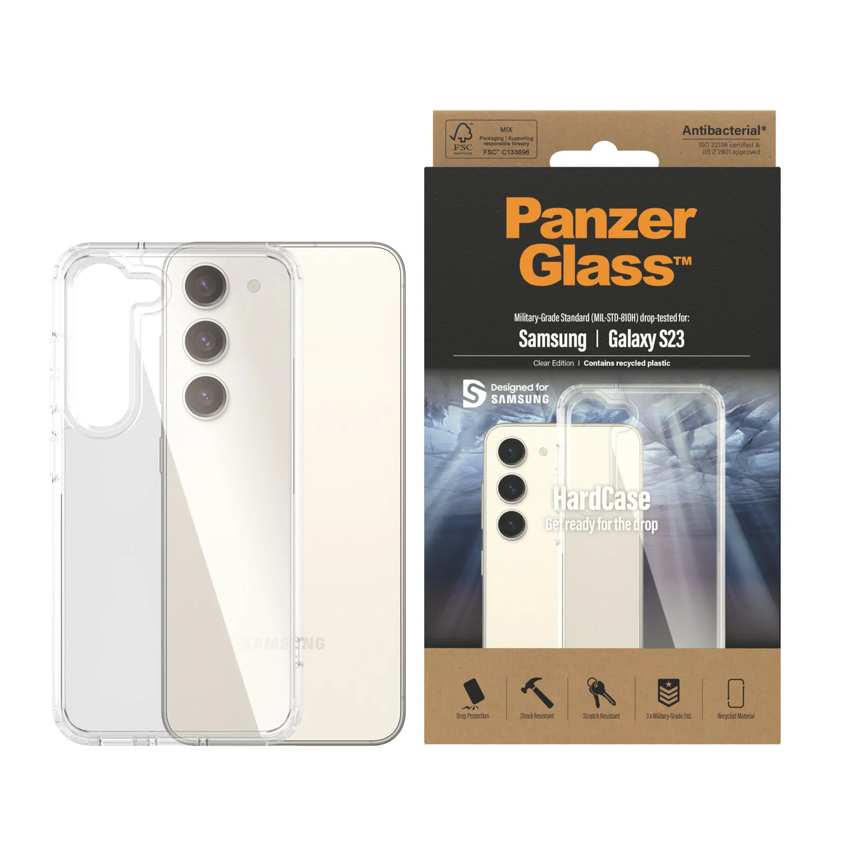 PanzerGlass Galaxy S23 HardCase skal, Transparent