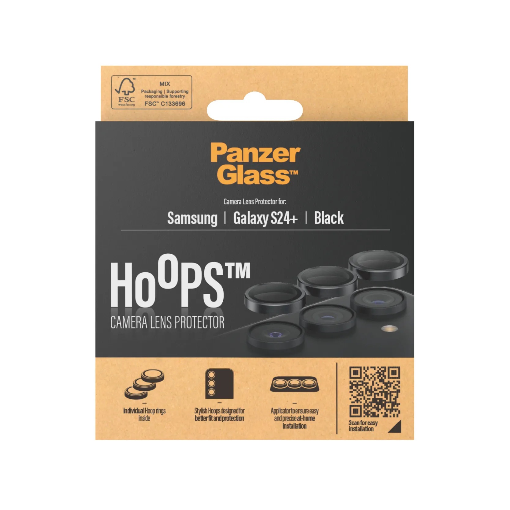 PanzerGlass Hoops Camera Lens - Samsung Galaxy S24+ Black