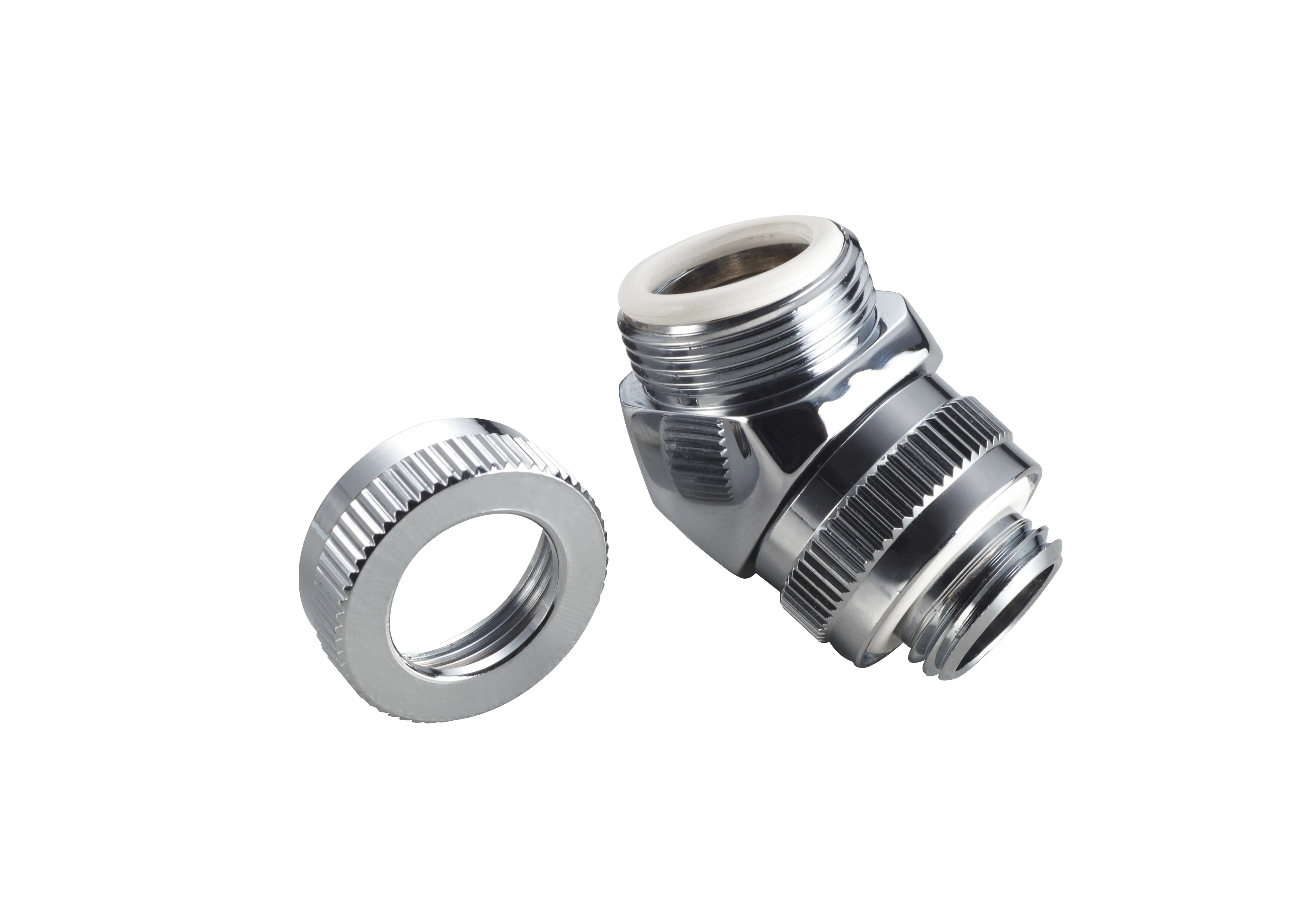 Phanteks 12mm Hard Tube Rotary Fitting 45° G1/4 - Chrome