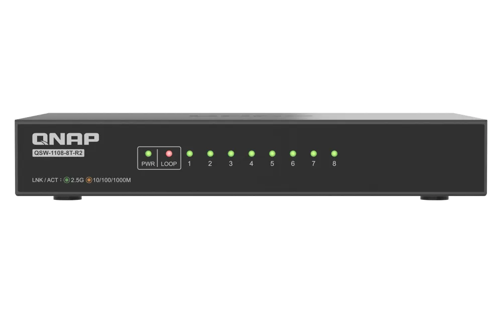 Qnap QSW-1108-8T-R2 8 port 2.5Gbps - switch