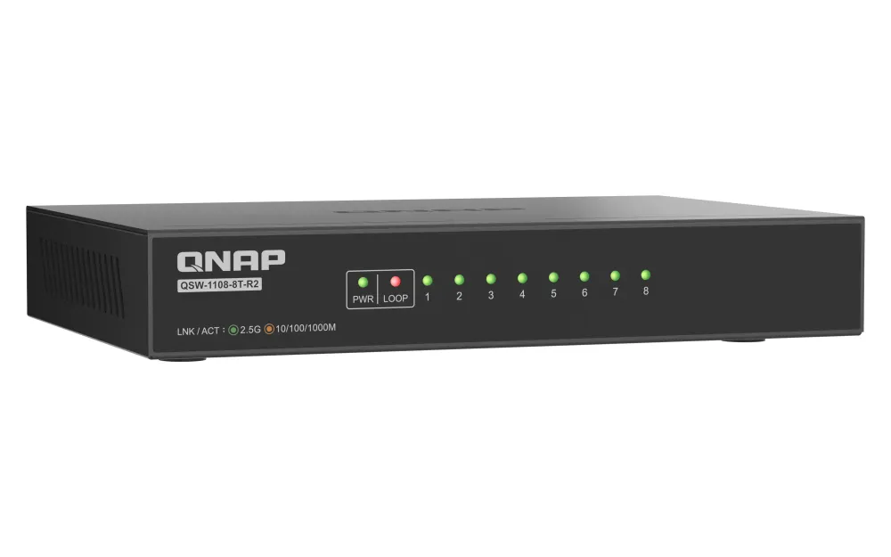 Qnap QSW-1108-8T-R2 8 port 2.5Gbps - switch