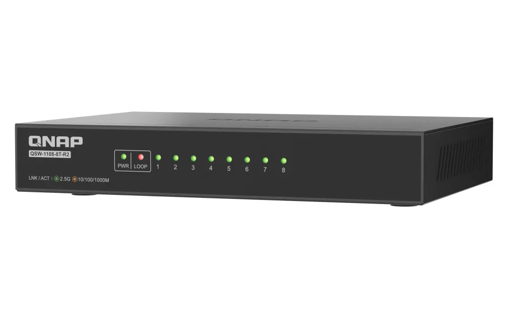 Qnap QSW-1108-8T-R2 8 port 2.5Gbps - switch