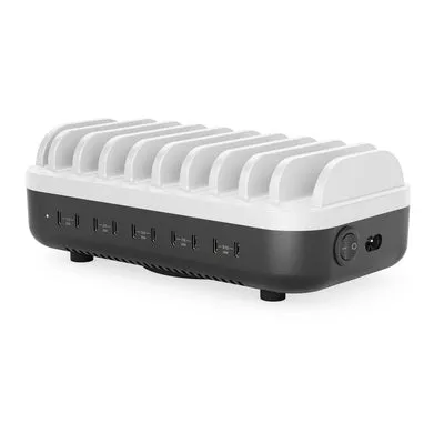 Alogic USB-C 10-porttinen ty&ouml;p&ouml;yd&auml;n latausasema