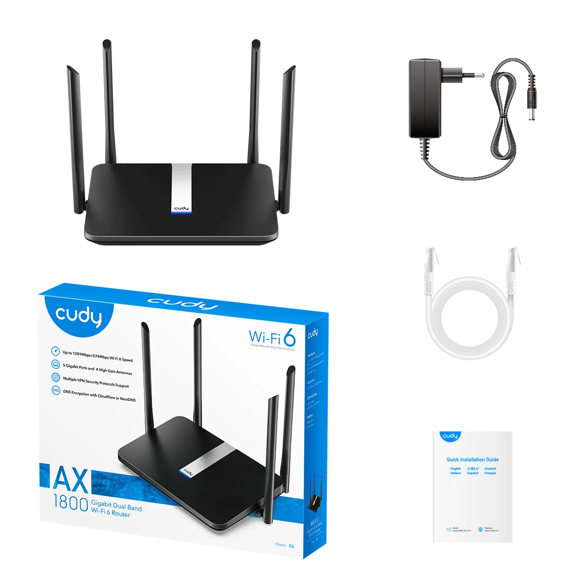 Cudy X6 Dual-Band - Wi-Fi 6 router