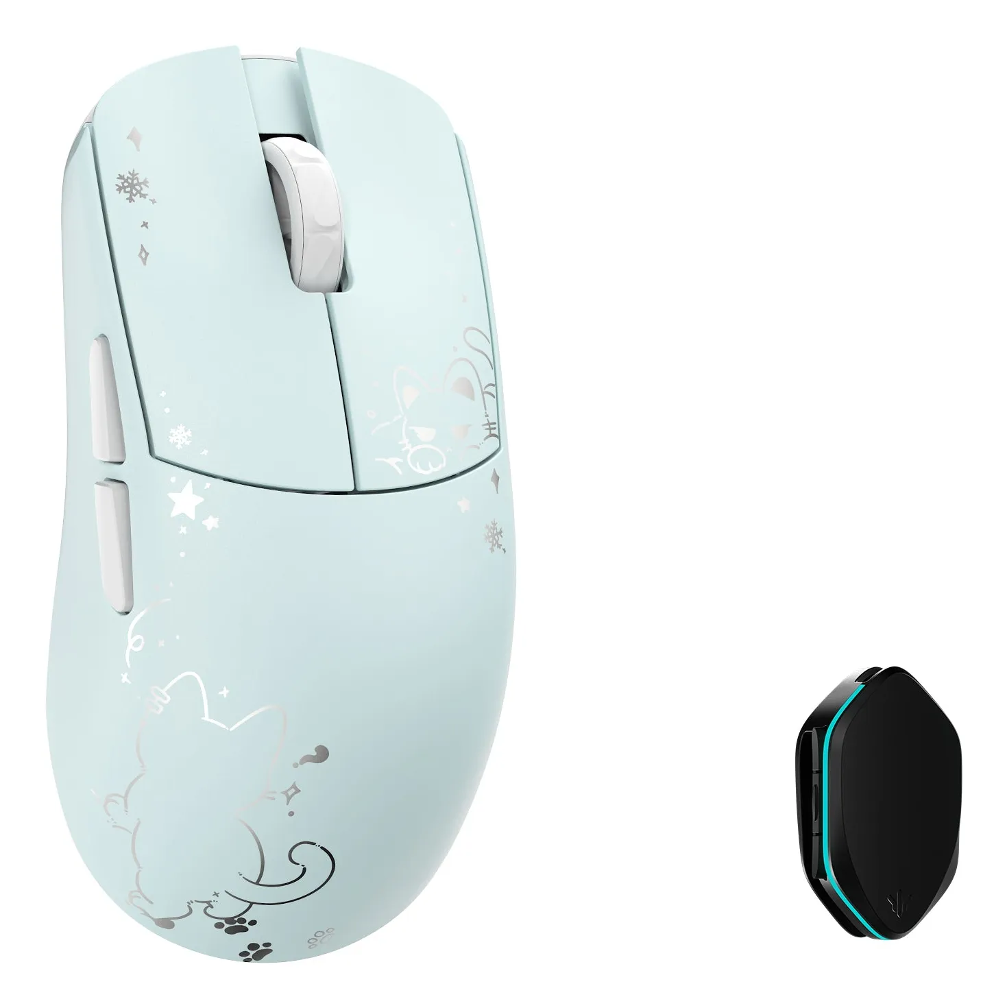WLMouse Ying Blue Cat tr&aring;dl&ouml;s gamingmus, bl&aring;