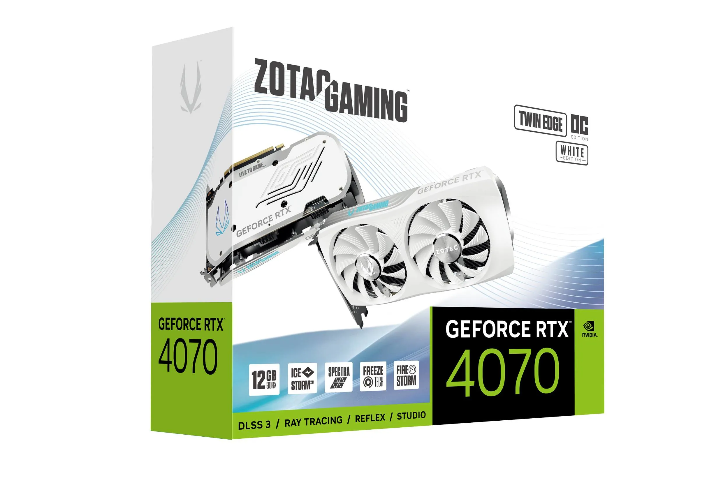 Zotac RTX 4070 Twin Edge OC White Ed 12GB GDDR6X HDMI 3xDP