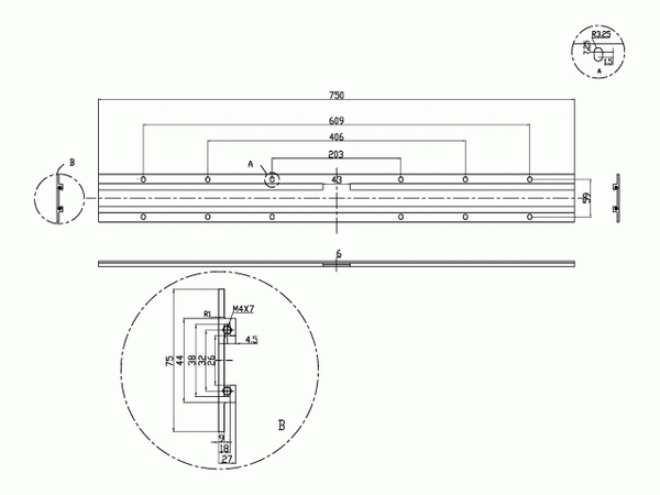 MB SUPERSLIM WALLMNT M BL 55KG12MM 32-46inch