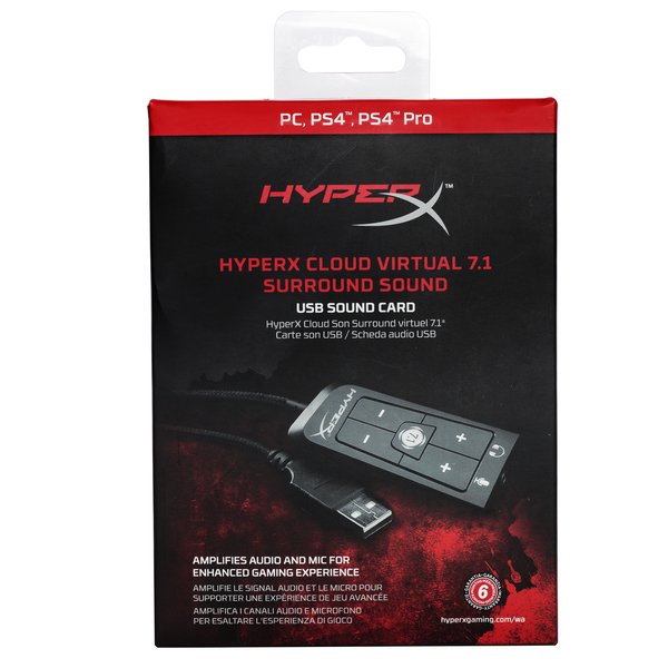 KINGSTON HyperX Cloud Virtual 7.1 Surround Sound USB Sound Card