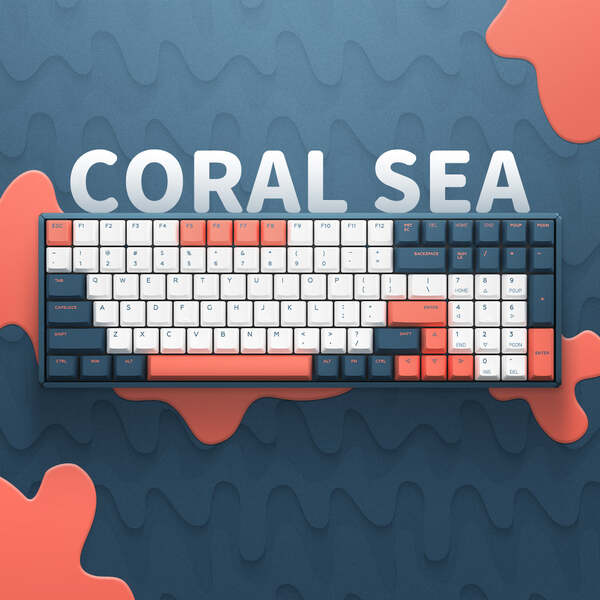 Iqunix F97 Coral Sea Wireless RGB Cherry Silent Red - gaming keyboard Iqunix F97 Coral Sea Wireless RGB Cherry Silent Red - gaming keyboard
