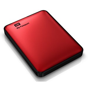 WD My Passport 1TB HDD USB3.0/2.0 2,5inch RTL external RoHS compliant Red metallic