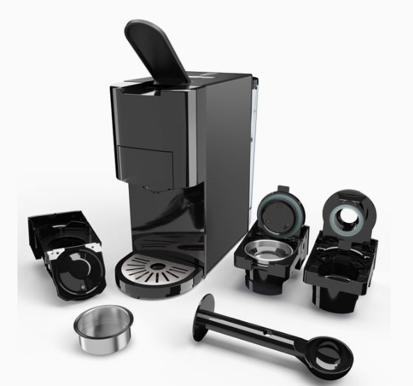 Princess Multi 4-in-1 01.249454.01.001 Capsule Coffee Machine, Stainless steel