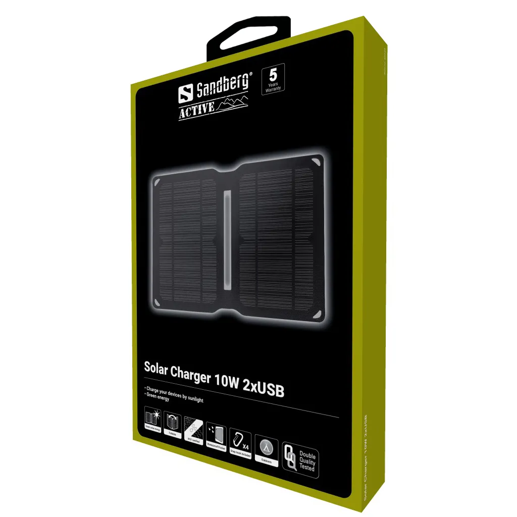 Sandberg Solar Charger 10W  - solar panel, Black