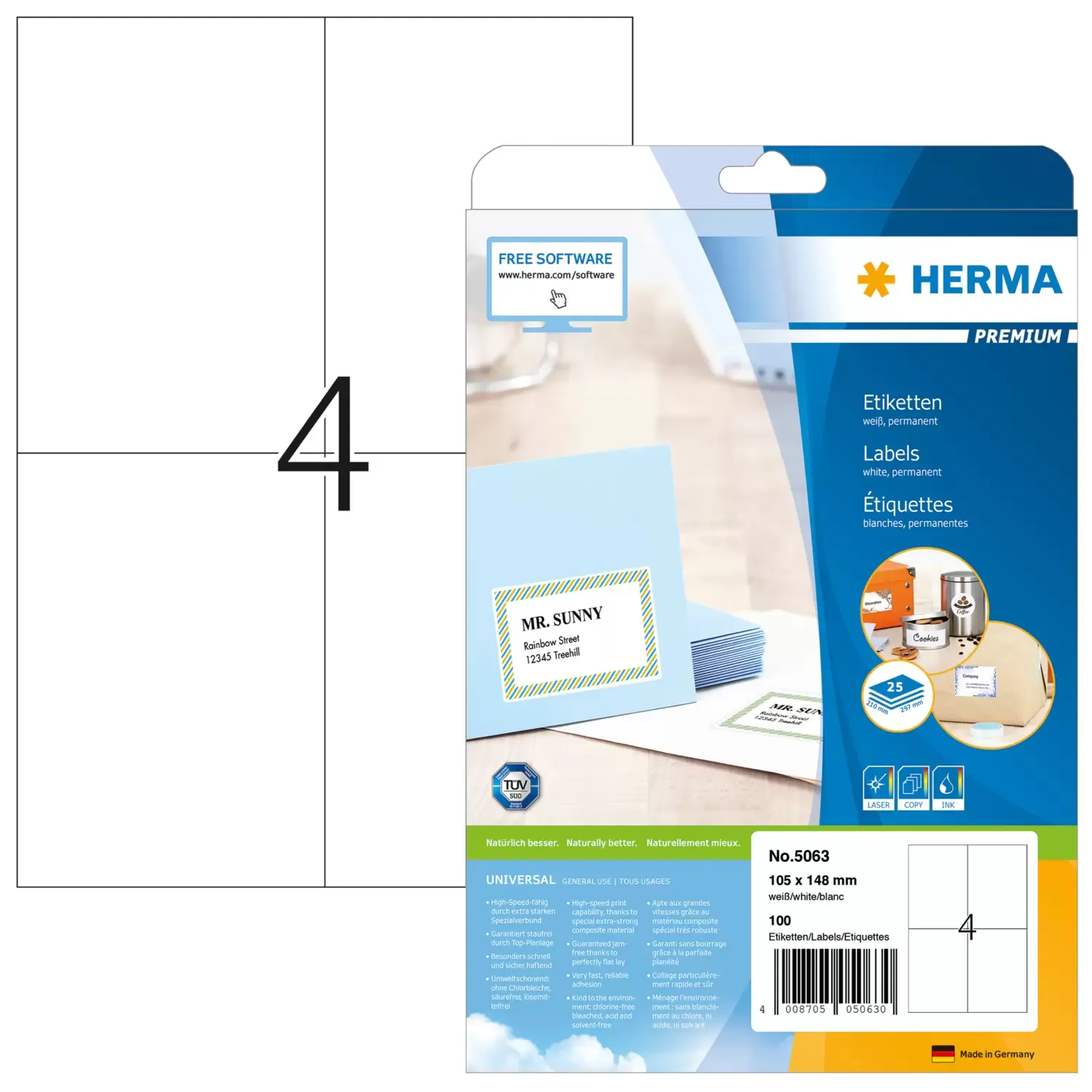 Herma label Premium 105x148,5 (100)