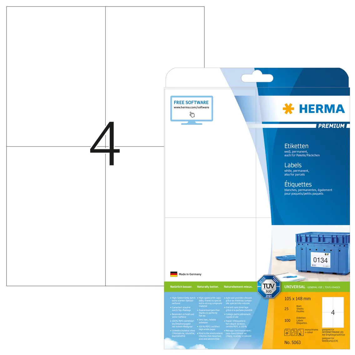 Herma label Premium 105x148,5 (100)