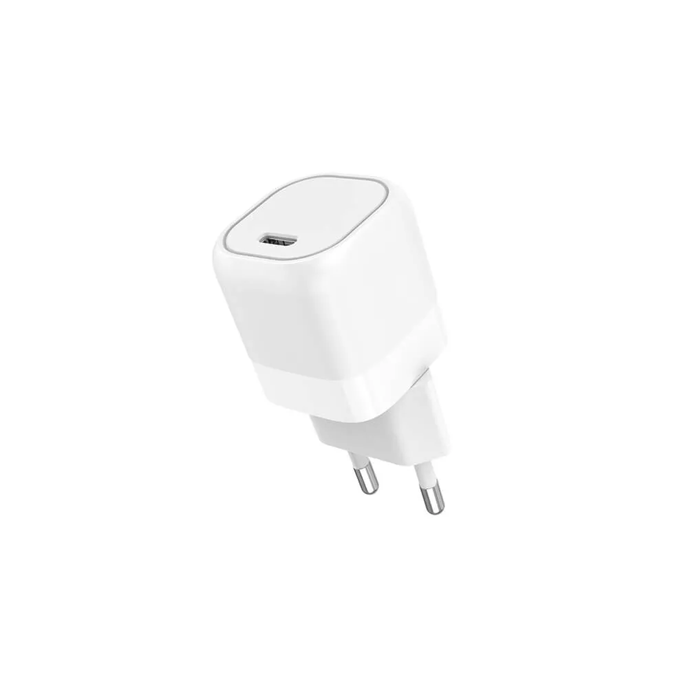 GEAR Laddare 220V 1xUSB-C PD/PPS 25W, Kabel USB-C-USB-C 1m