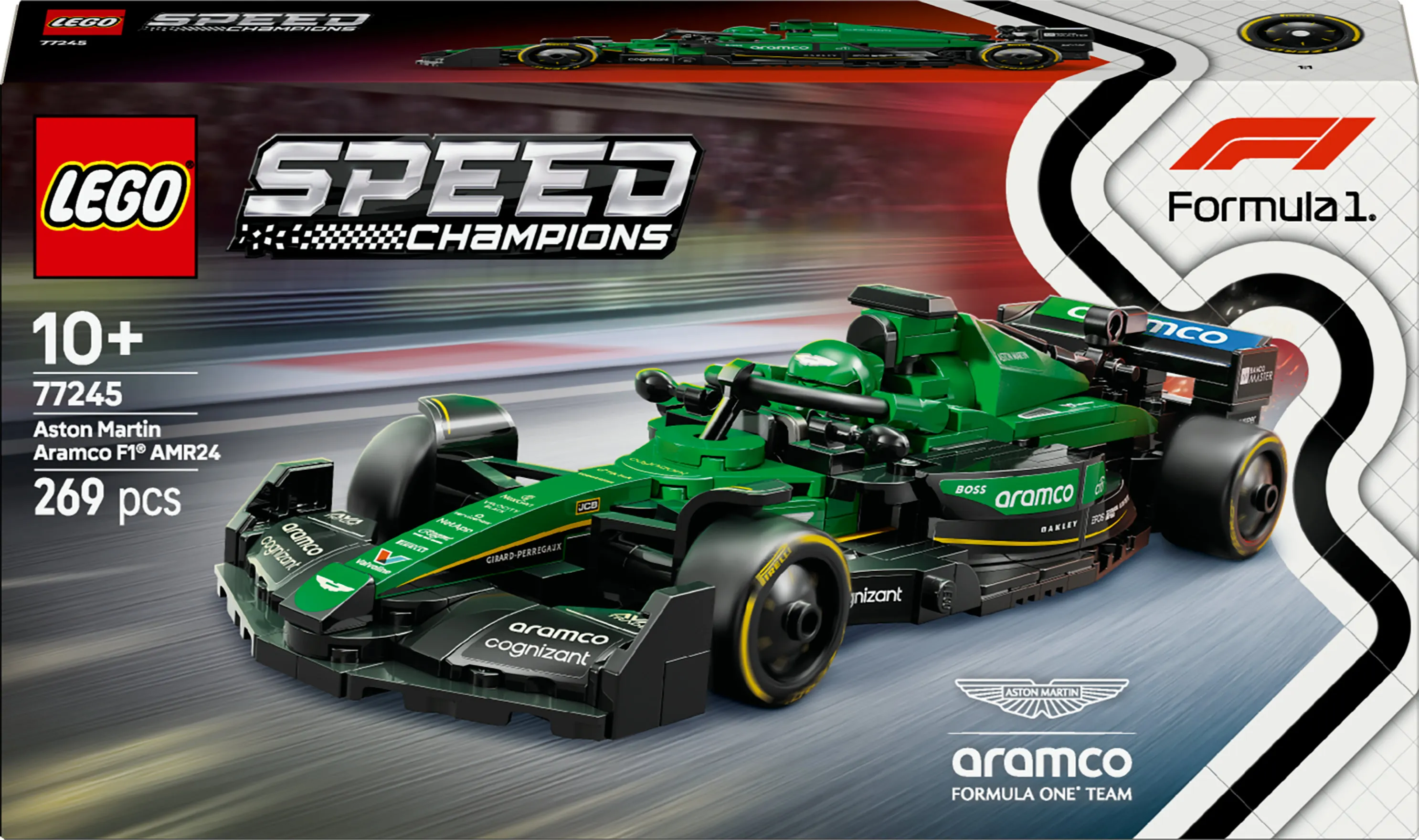 LEGO Speed Champions Aston Martin Aramco F1 AMR24 racerbil 77245
