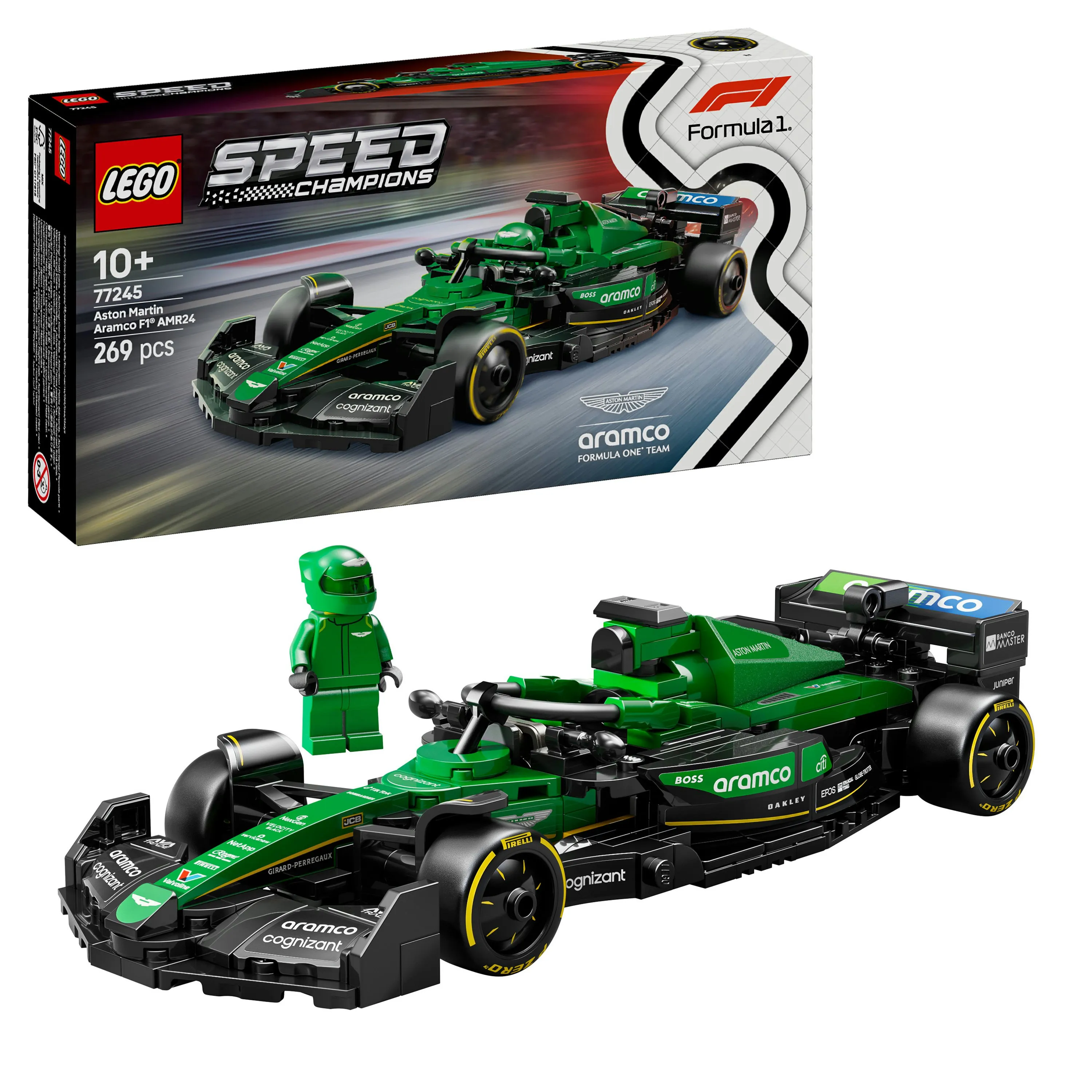 LEGO Speed Champions Aston Martin Aramco F1 AMR24 racerbil 77245