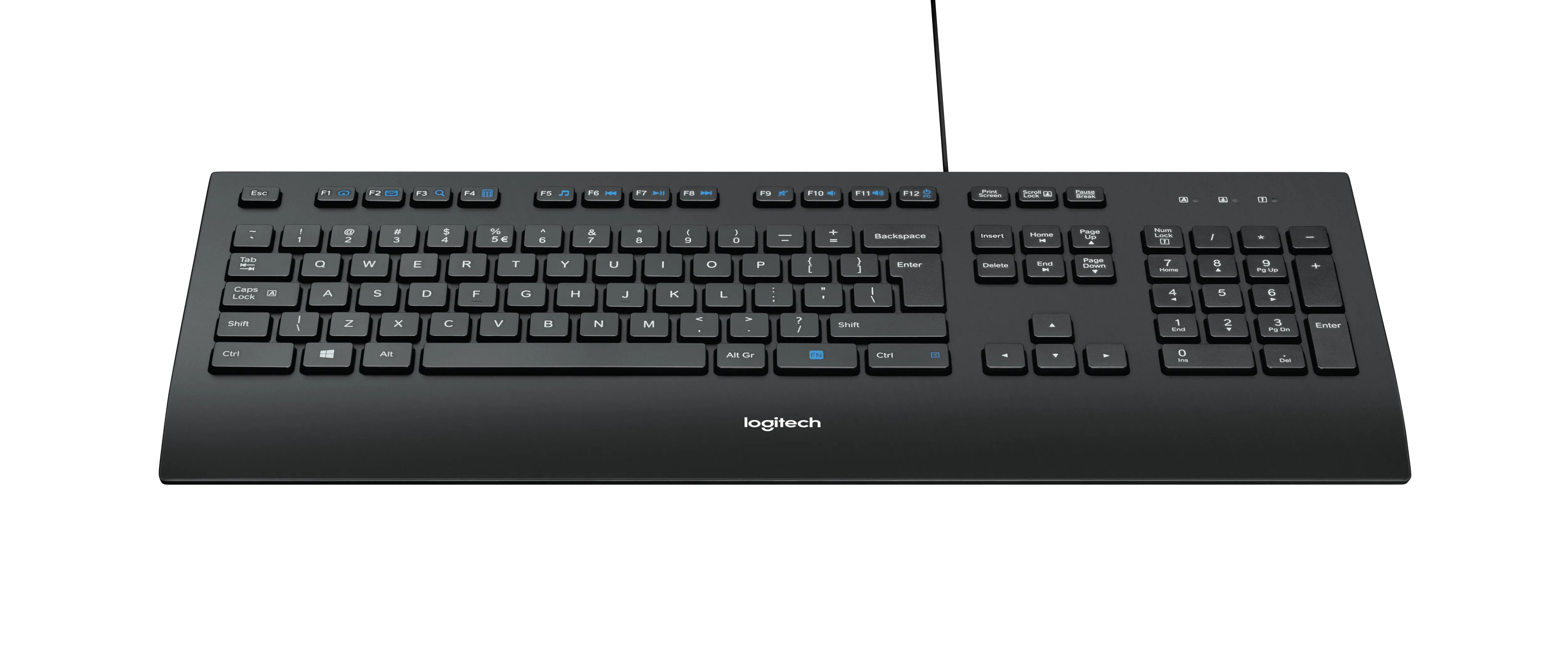 Logitech Corded K280e - Näppäimistö - USB - US kansainvälinen