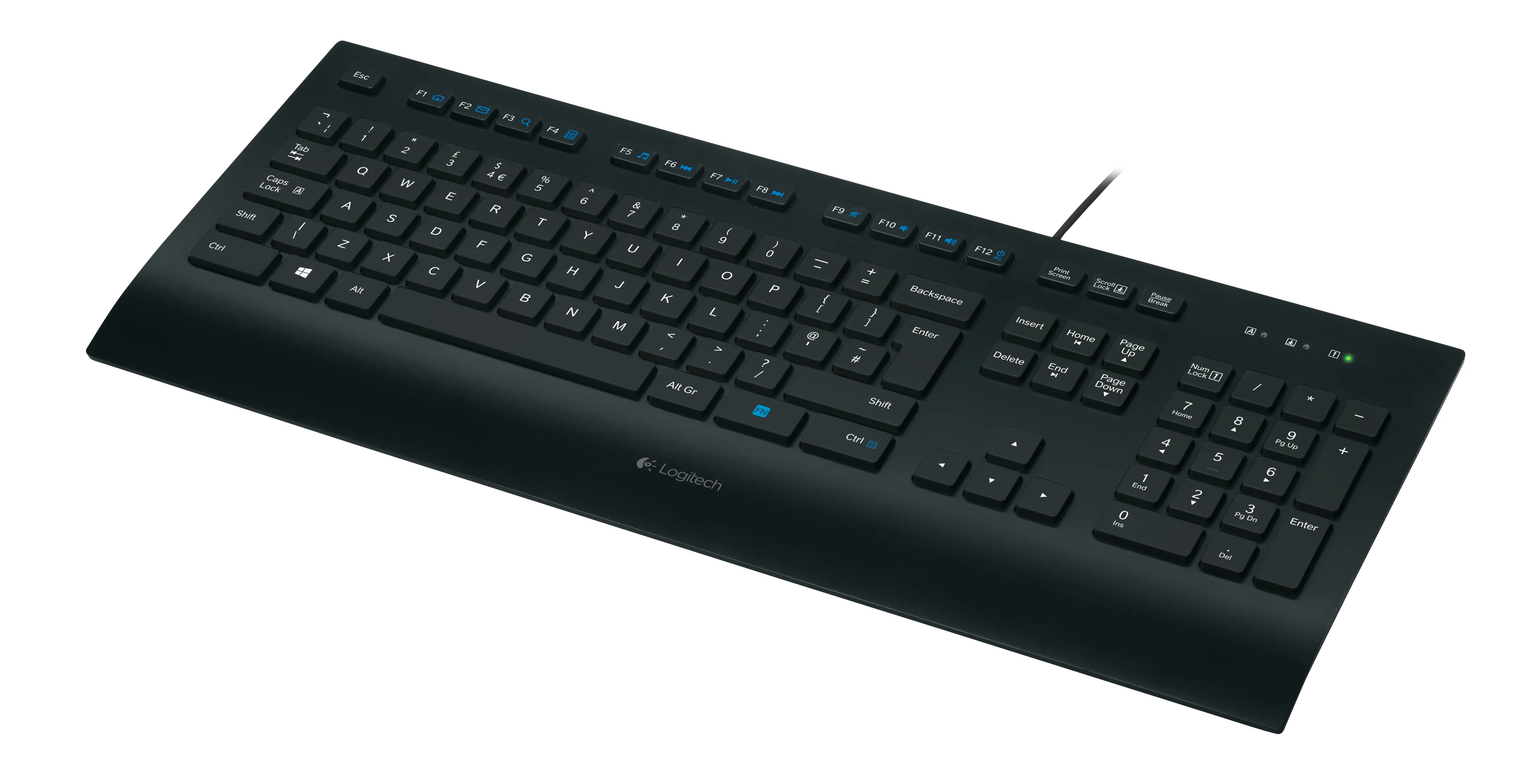 Logitech Corded K280e - Näppäimistö - USB - US kansainvälinen