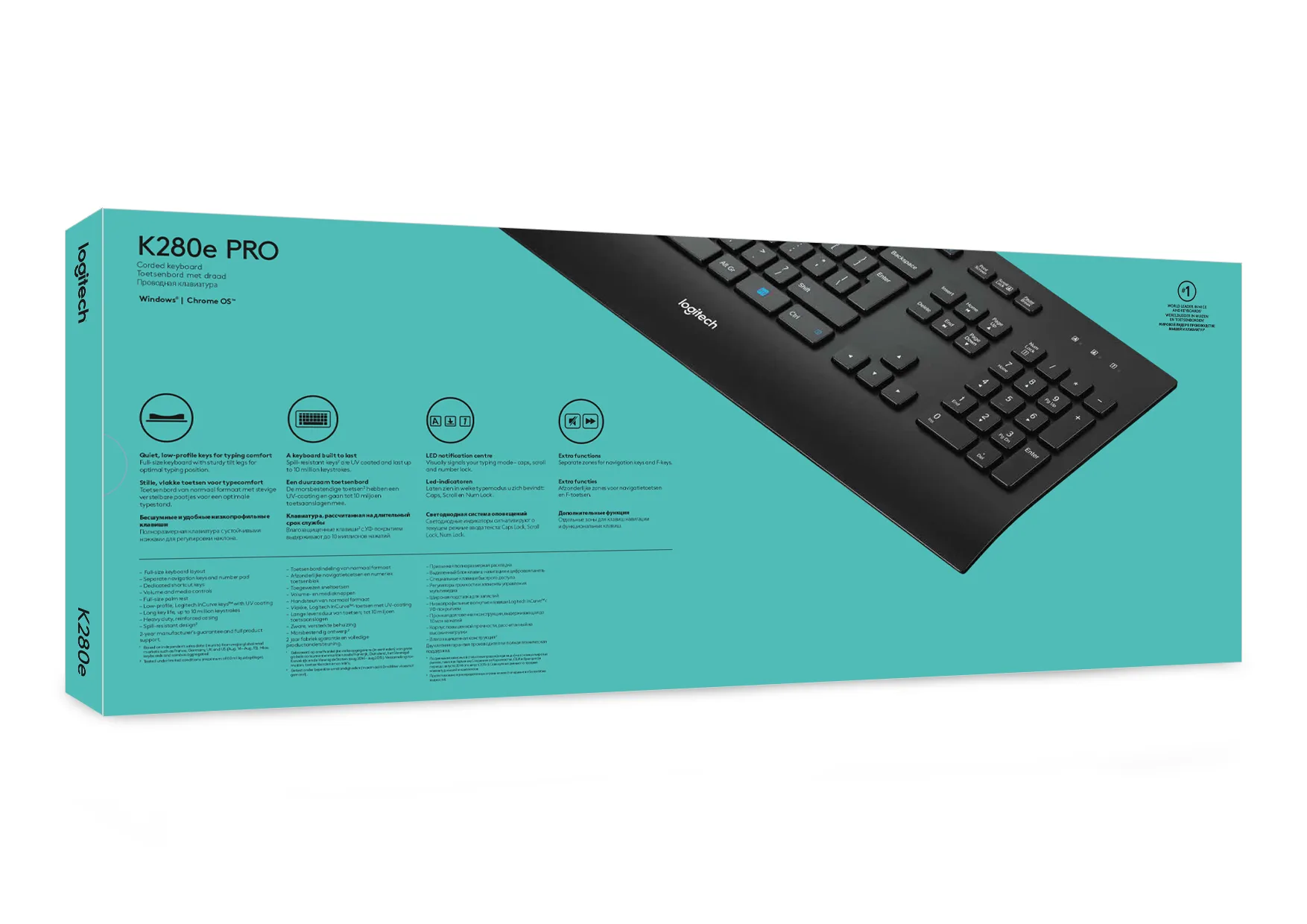 Logitech Corded K280e - Näppäimistö - USB - US kansainvälinen
