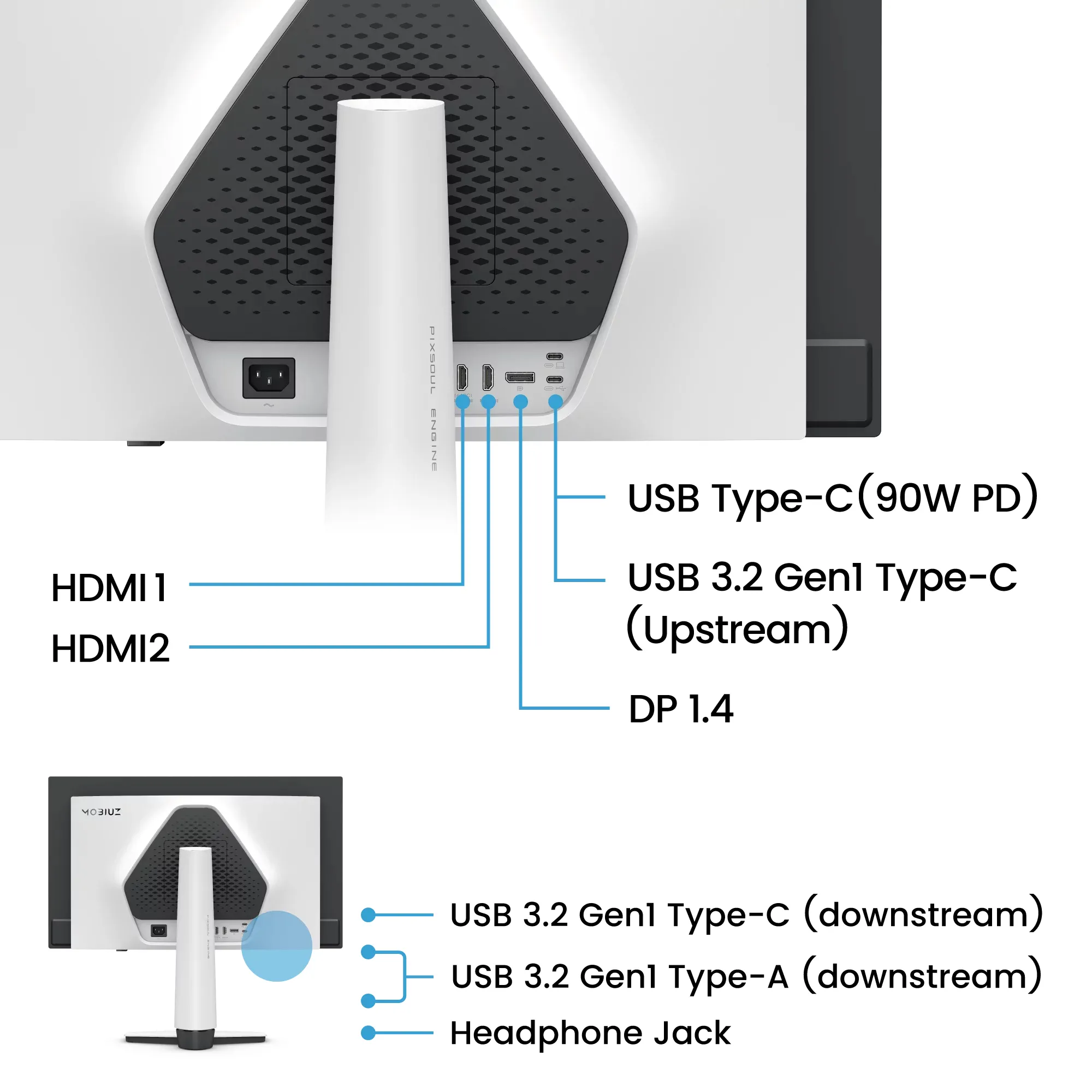 BenQ MOBIUZ EX271UZ 26.5" 4K UHD, OLED, 240Hz, HDR, USB-C hub gamingsk&auml;rm