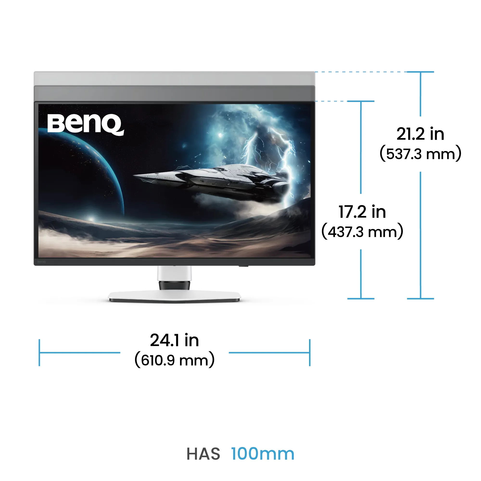 BenQ MOBIUZ EX271UZ 26.5" 4K UHD, OLED, 240Hz, HDR, USB-C hub gamingsk&auml;rm
