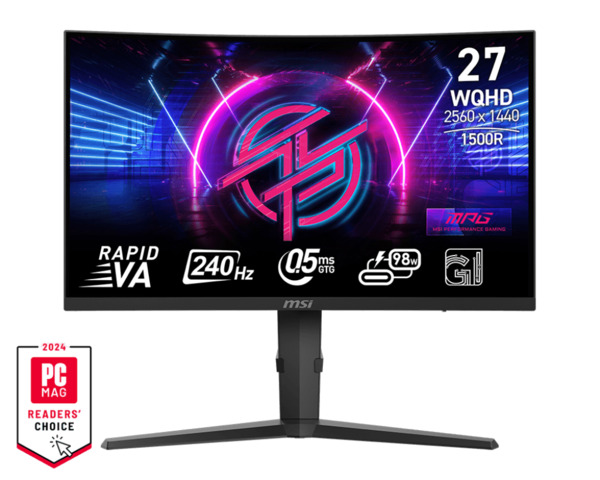 MSI 27" MPG. WQHD, 0,5ms, 240 Hz, VA - curved spelsk&auml;rm
