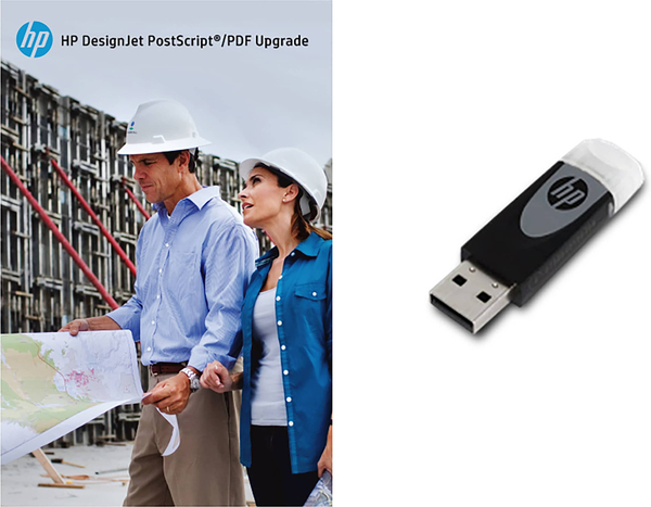 HP PostScript Upgrade Kit - ROM (sivun kuvauskieli) - Adobe PostScript Taso 3 - 6 Gt malleihin DesignJet T1300 ePrinter, T2300 eMultifunction Printer, T790 ePri