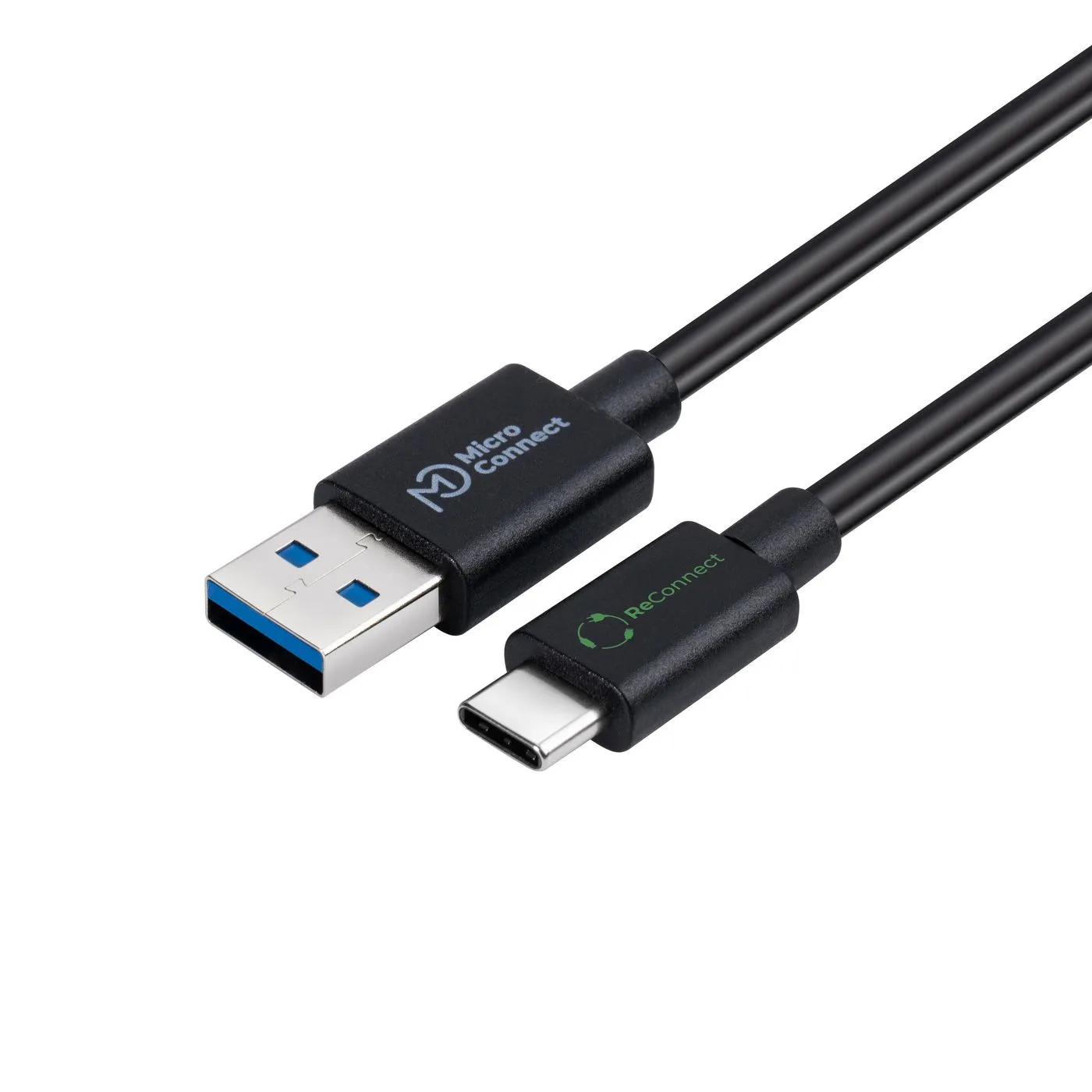 MicroConnect ReConnect USB-C &ndash; USB-A 3.2 Gen 1 -kaapeli, 2 m, musta