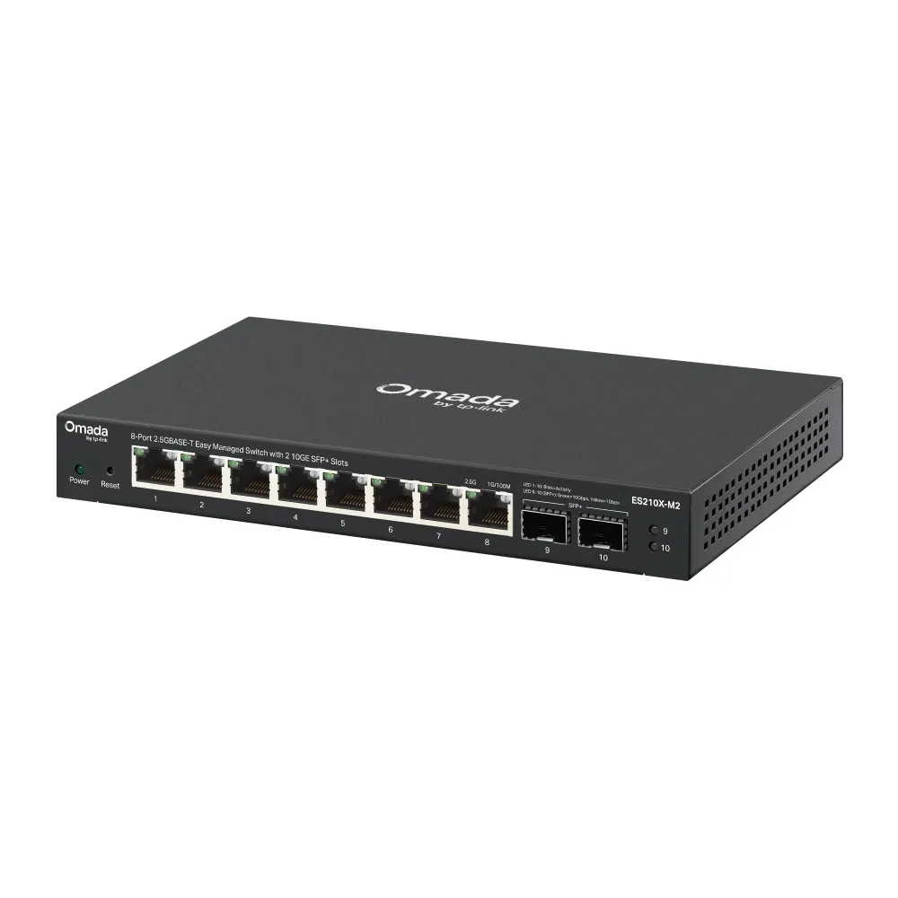 TP-LINK Omada ES210X-M2 - Managed Switch, Black