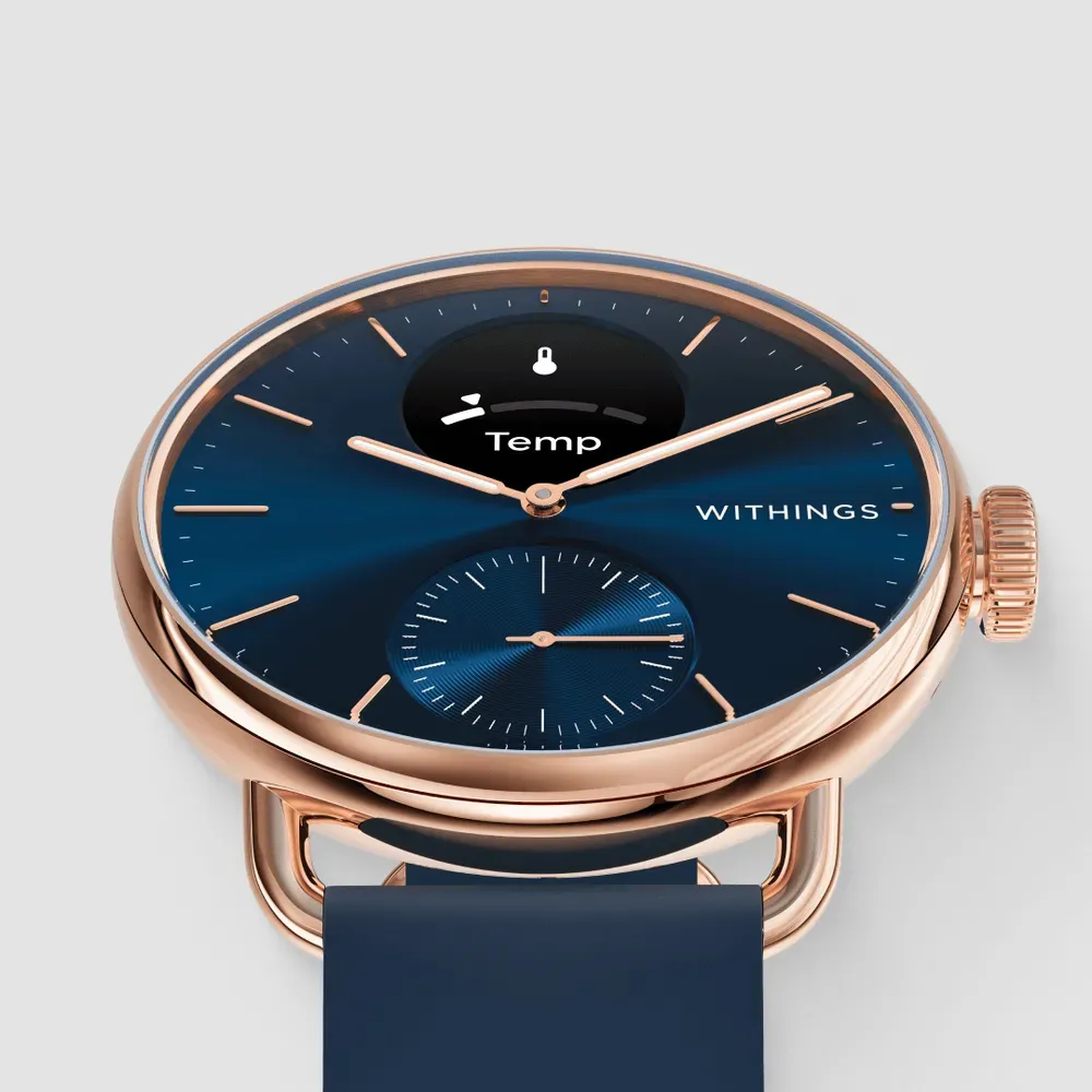 Withings ScanWatch 2 38mm -&auml;lykello, blue rose gold