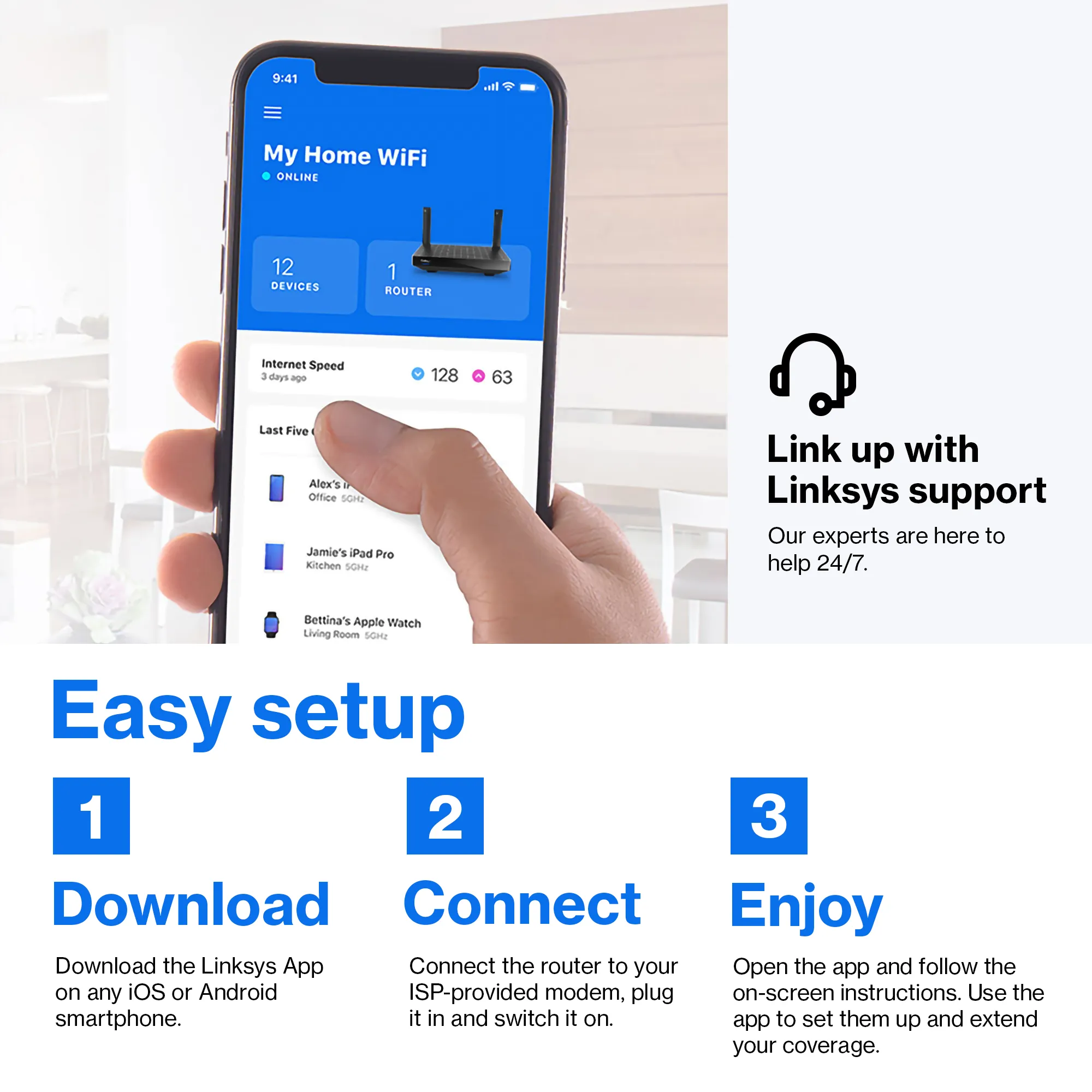 Linksys MR7350, AX1800, Dual-Band - Wi-Fi 6 router