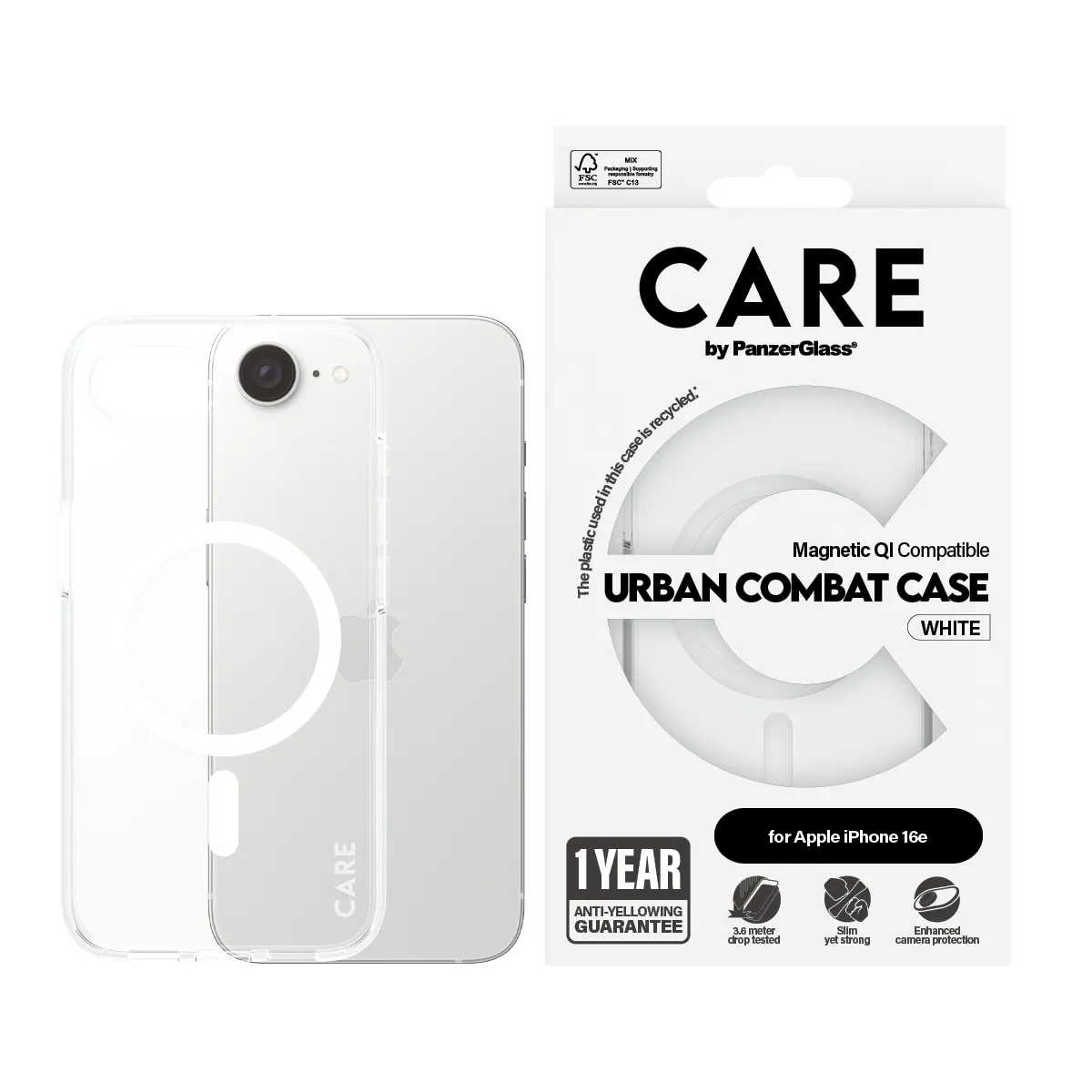 CARE iPhone 16e Flagship Transp Urban MagSafe W
