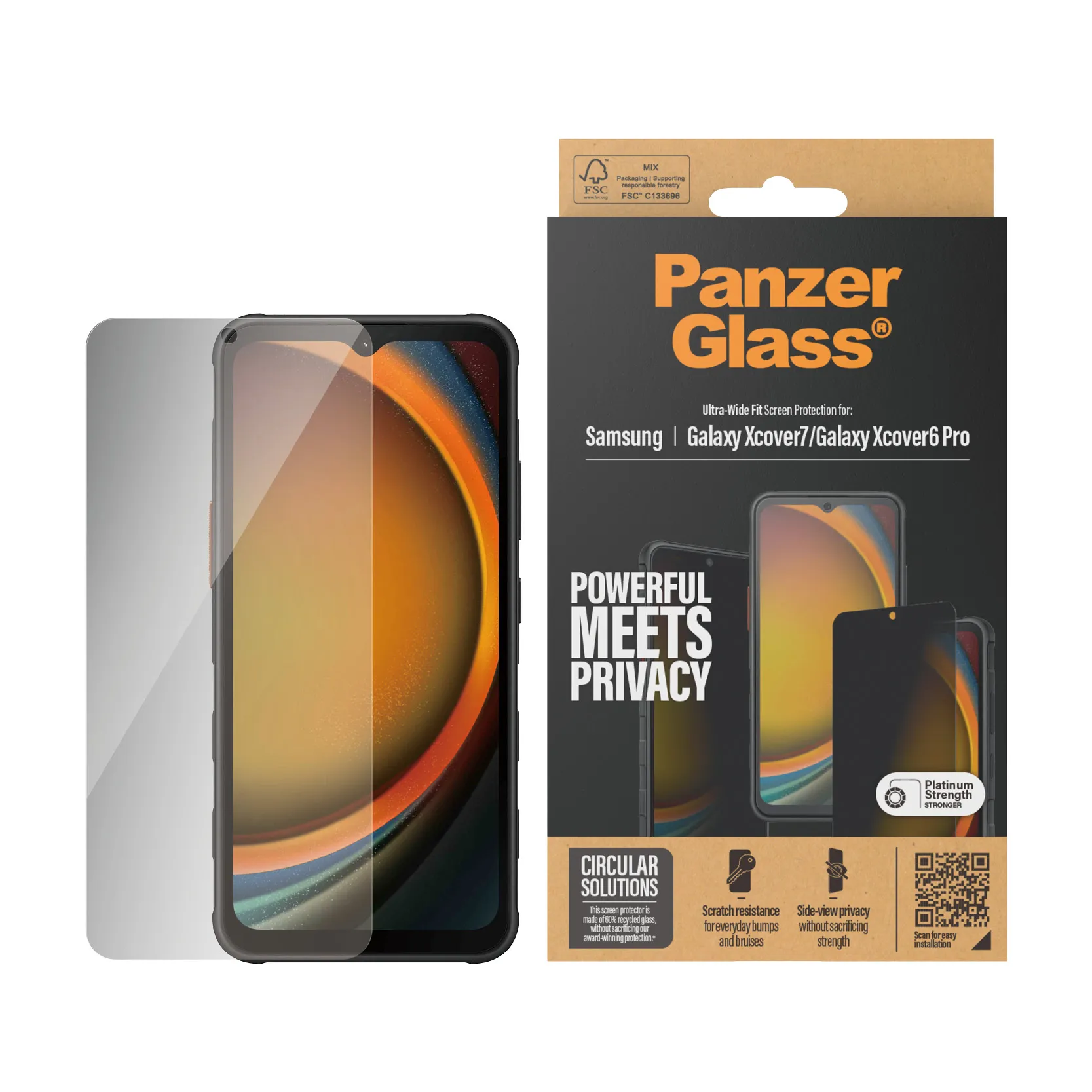 PanzerGlass Ultra-Wide Fit Alignerkit Galaxy XCover7 / XCover6 Pro - Screen Protector, Privacy