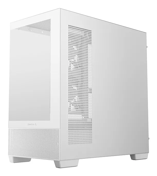 DEEPCOOL CG380 3F midi-tower chassi med f&ouml;nster och RGB-belysning, vit