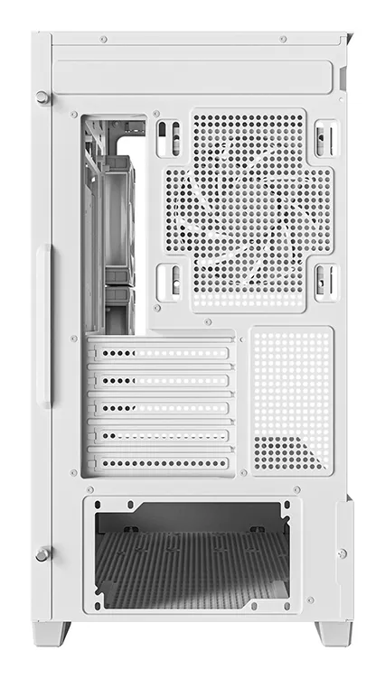 DEEPCOOL CG380 3F midi-tower chassi med f&ouml;nster och RGB-belysning, vit