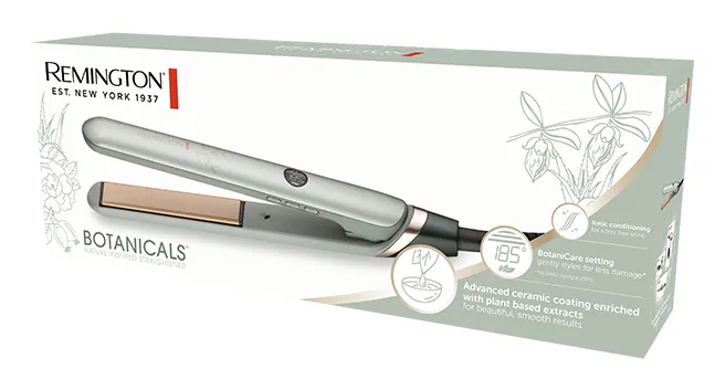 Remington Botanicals S5860 Ionic Hair Straightener, Green (metallic)