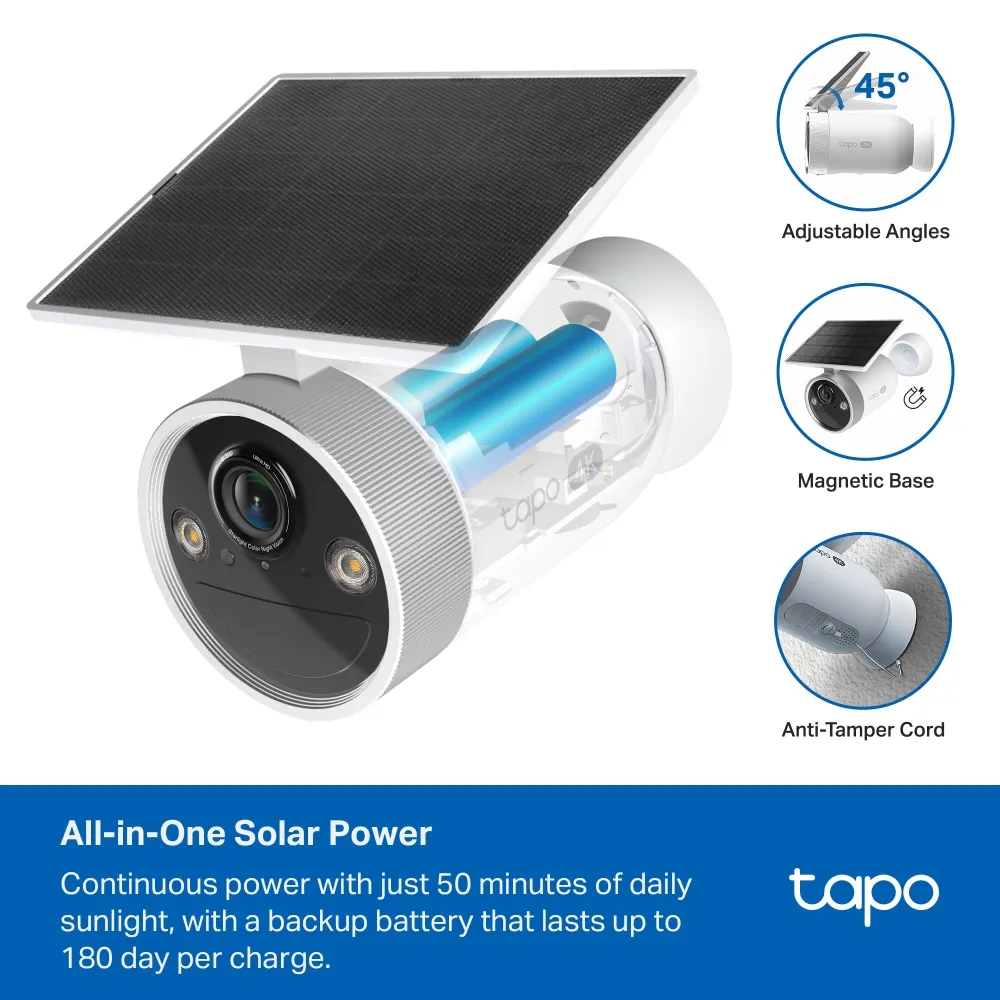TP-Link Tapo C465 Battery-Powered Security Camera with Built-In Solar Panel