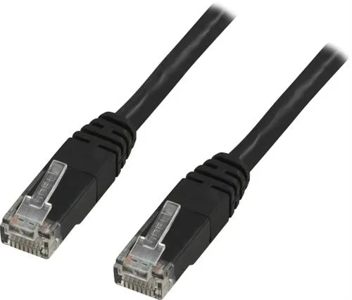 Deltaco Cat6 UTP RJ45 1.5m n&auml;tverkskabel, svart