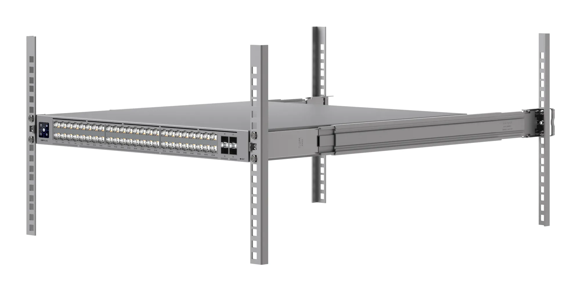 Adjustable sliding rails for UniFi rack-mount gear,