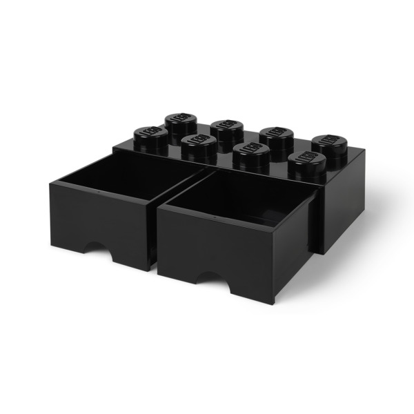 Room Copenhagen LEGO Brick Drawer 8 black - RC40061733