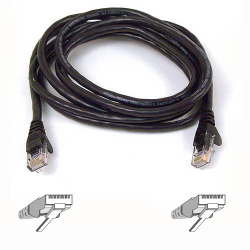 Belkin Cat6 U/UTP - n&auml;tverkskabel, 1 m, Snagless, Svart