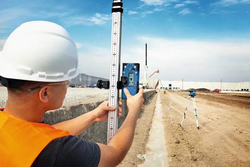 Bosch Laser receiver LR 65 G Professional, with holder (blue/black, for rotating laser GRL 650 CHVG)