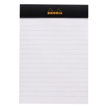 Rhodia head stapled pad black N°13 ruled