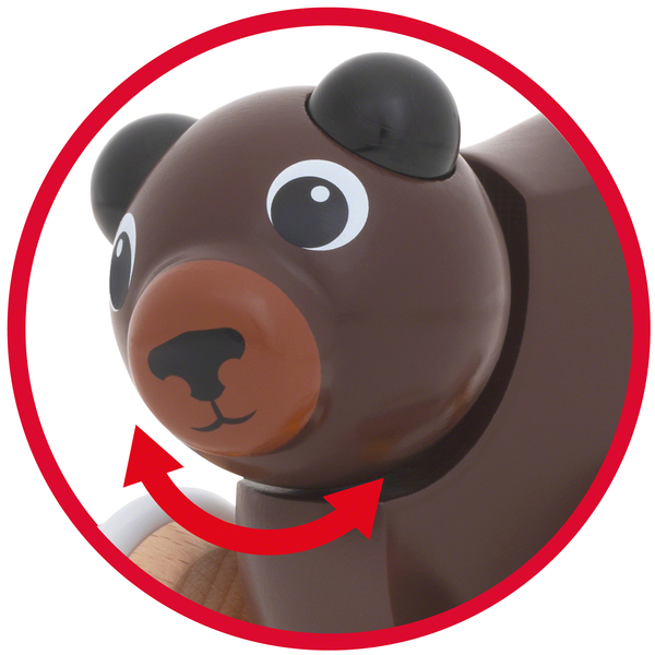 Brio Push Along Bear 30338, 1pcs
