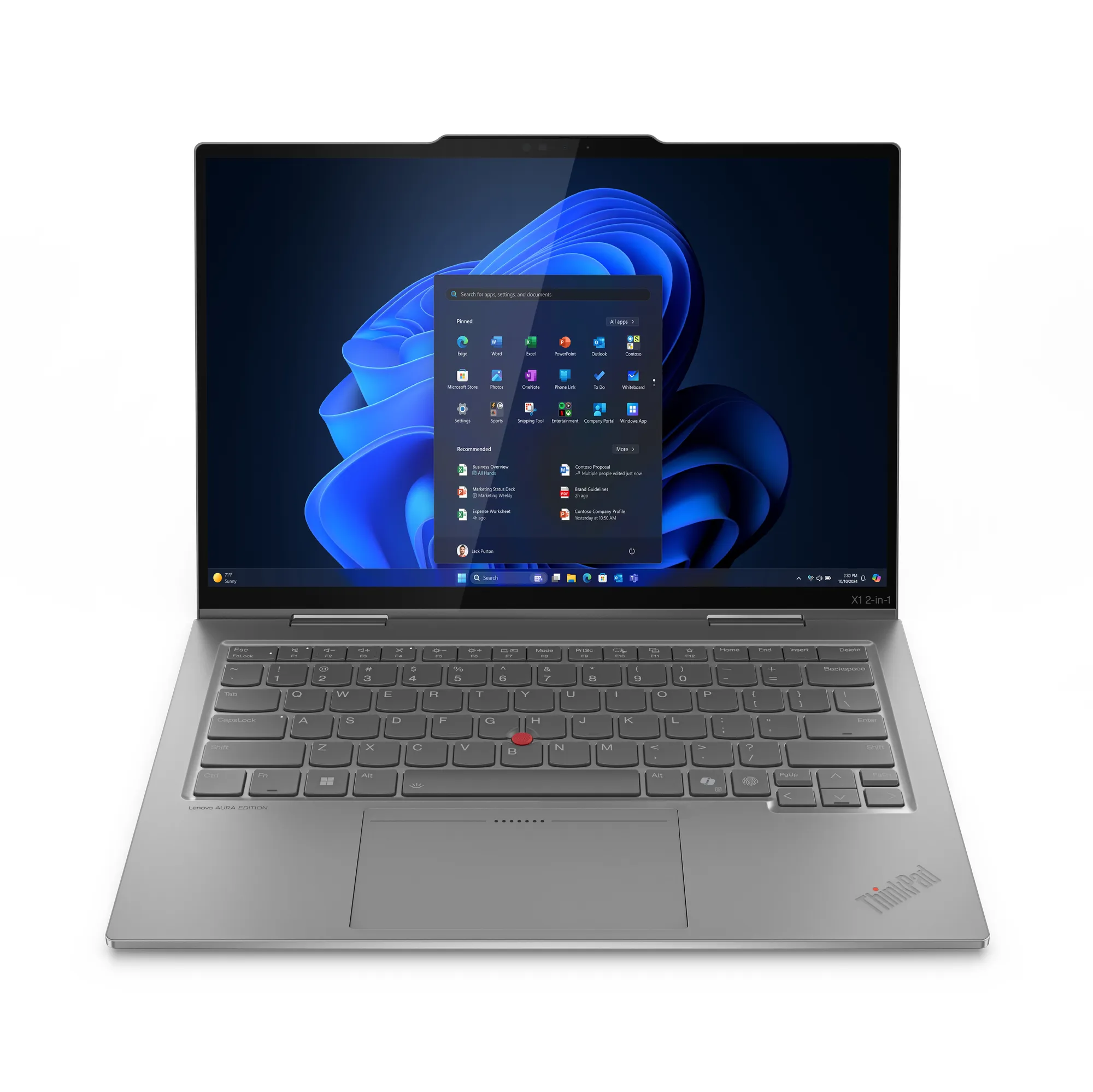 Lenovo ThinkPad X1 2-in-1 Gen 10 Aura Edition 14&quot; 225U, 16GB, 512GB SSD, Win 11 Pro - notebook, Grey